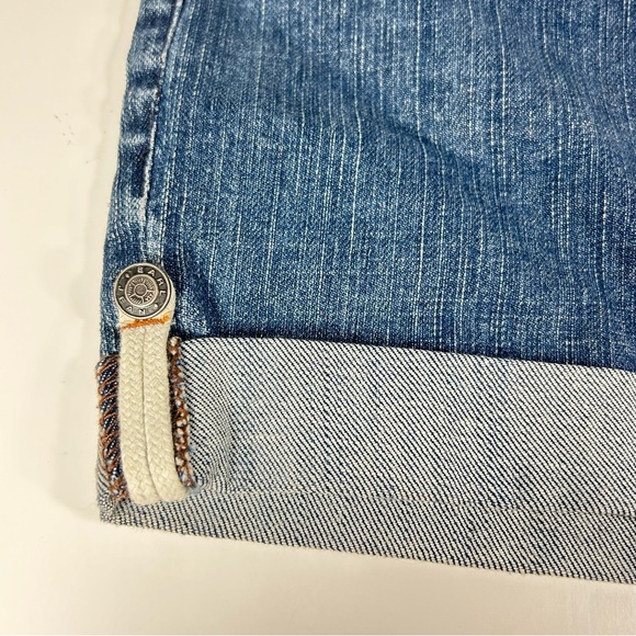 Earl Jeans Shorts Women's 29 Blue Denim Embroidered Pockets Stretch medium wash - Picture 10 of 13